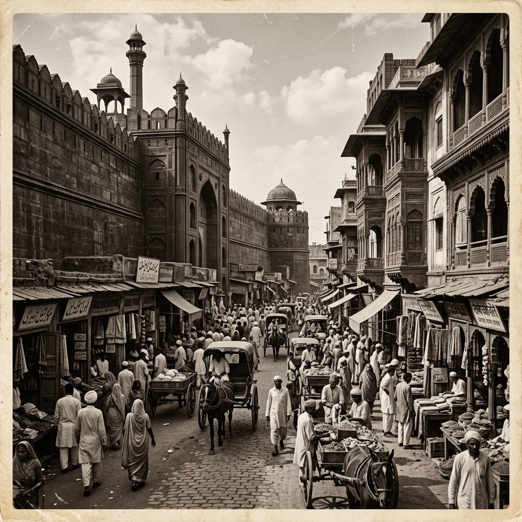 Shahjahanabad — Mughal walled city lanes and Red Fort